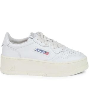 Autry Medalist Platform Sneakers - White