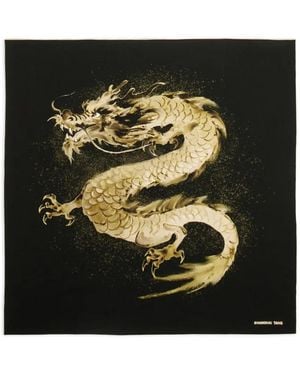 Shanghai Tang Watersky Schal Mit Drachen-Print - Schwarz
