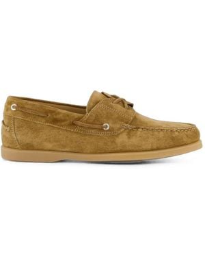 Atelier Verdi Suede Boat Shoes - Brown