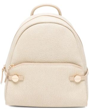 Borbonese Medium Top-Handle Backpack - Natural