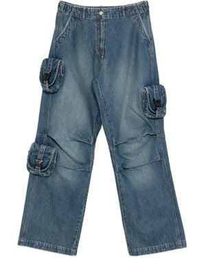 Coperni Flap-Pocket Cotton Jeans - Blue