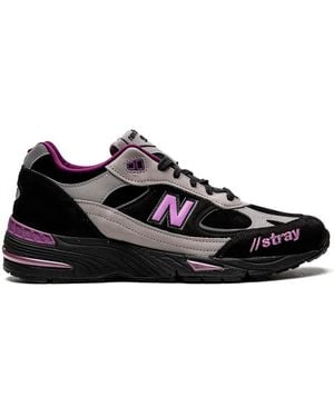 New Balance X Stray Rats 991 Low-Top Trainers - Black