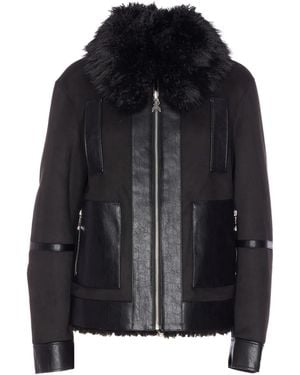 Patrizia Pepe Zip-up Faux Fur Jacket - ブラック