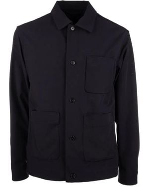 Paul & Shark Button-Up Patch-Pocket Jacket - Blue
