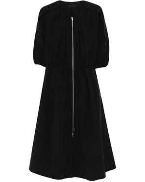 Juun.J Zip-Fastening Midi Dress - Black