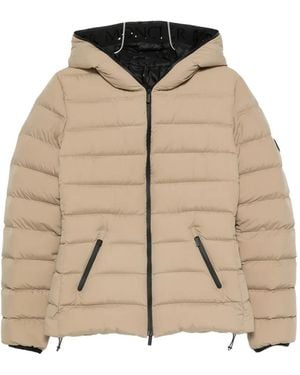 Moncler Padded Logo-Patch Jacket - Natural