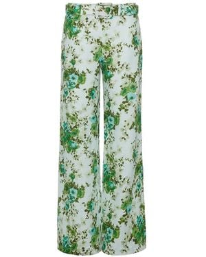 Cara Cara Mayflower Floral-Pattern Pants - Green