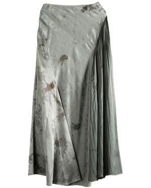 MUTEDANCE Floral-Jacquard Skirt - Gray