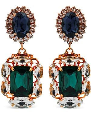 Anton Heunis Crystal-Embellished Drop Earrings - Blue