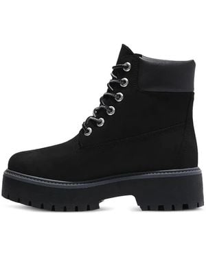 Timberland Stone Street Lace-Up Ankle Boots - Black