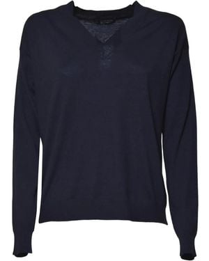 Weekend by Maxmara Oberteil mit V-Ausschnitt - Blau