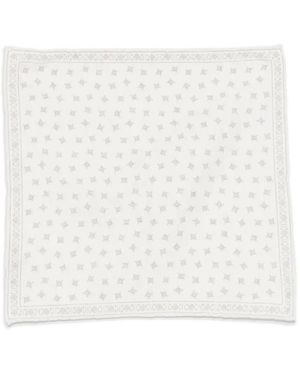 Eleventy Patterned Handkerchief - White