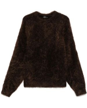 Mugler Jersey Suave Al Tacto Con Cuello Redondo - Negro