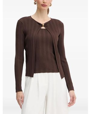 Guess Kathleen Ribbed Jumper Set - Brown