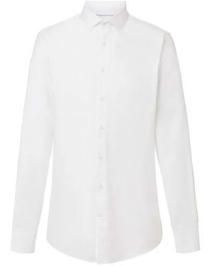 Hackett Chemise En Popeline Habillée À Coupe Classique - White