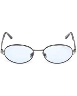 Tom Ford Gina-02 Sonnenbrille Mit Ovalem Gestell - Weiß