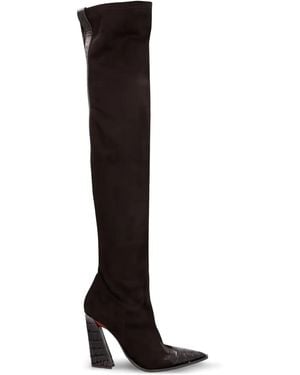 Sonora Boots Pasilla クロコパターン ブーツ - ブラック