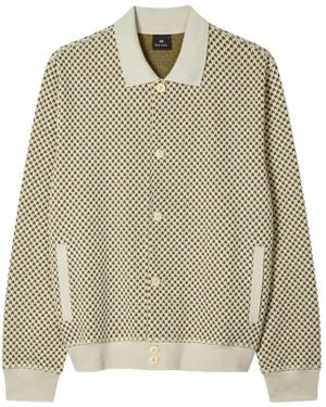 Paul Smith Patterned Button-Up Cardigan - Natural