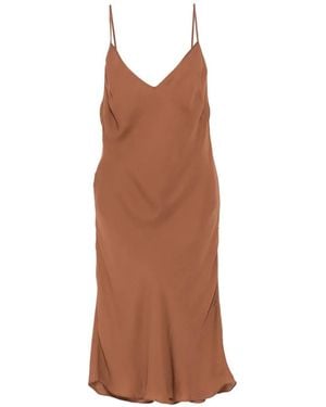 Kiki de Montparnasse Robe-Nuisette À Col V Au Dos - Brown
