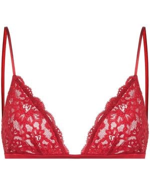 Fleur du Mal Charlotte Triangle Bra - Red