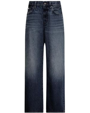Calvin Klein Wide-Leg Whiskered Jeans - Blue