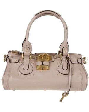 Chloé Paddington Leather Tote Bag - Metallic