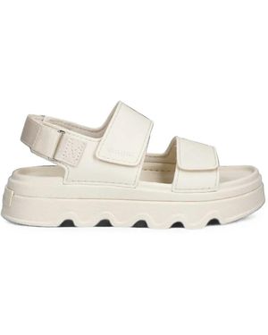 Sorel Touch-Strap Platform Sandals - White