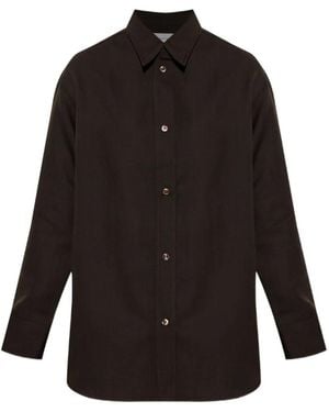 Studio Nicholson Long-Sleeve Button-Down Shirt - Black
