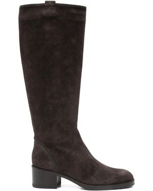 Doucal's 50Mm Leather Knee-High Boots - Black