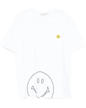 Joshua Sanders X Smiley Outline Logo T-Shirt - White