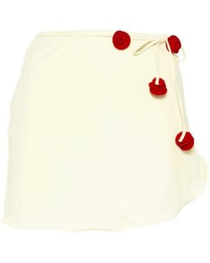 LaRevêche Bouquet Floral-Appliqué Pareo - Natural