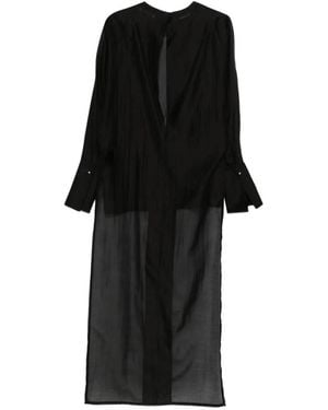 DARKPARK Marine Asymmetric Semi-Sheer Shirt - Black