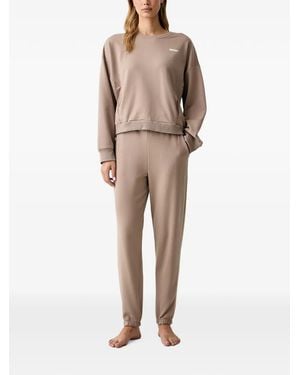 DKNY Logo-Print Pajamas - Natural