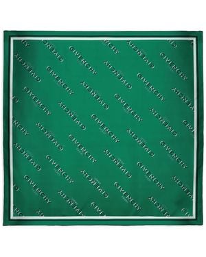 Givenchy Shadow Logo-Print Scarf - Green
