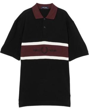 Fred Perry Polo À Logo Brodé - Black