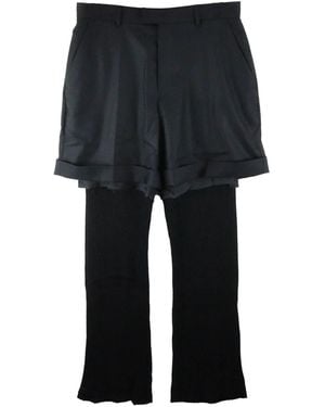 Undercover Hose im Layering-Look - Schwarz