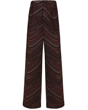 Missoni Pantaloni Con Motivo Chevron - Marrone
