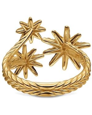David Yurman 18K Starburst Diamond Ring - Metallic