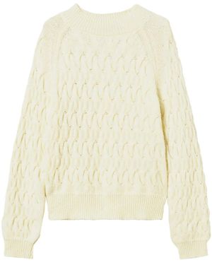 Twinset Cable-Knit Turtleneck Jumper - Natural
