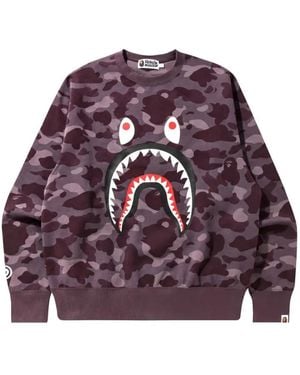 A Bathing Ape Sweat Colour Camo Shark - Purple