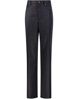 Balenciaga Pantalon À Fines Rayures - Bleu