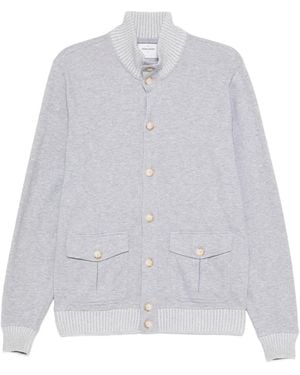 Gran Sasso Button-Fastening Ribbed-Hem Jacket - White