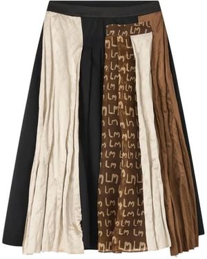 Lee Mathews Zahra Midirock mit Print - Schwarz