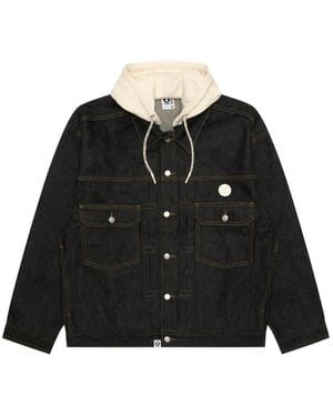 Aape By A Bathing Ape Logo-Print Denim Jacket - Black