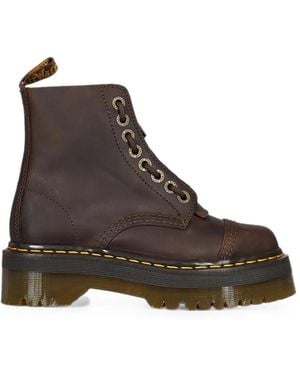 Dr. Martens Sinclair Lace-Up Zip-Front Boots - Brown