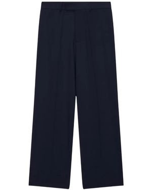 MSGM Belt-Loop Wide-Leg Trousers - Blue