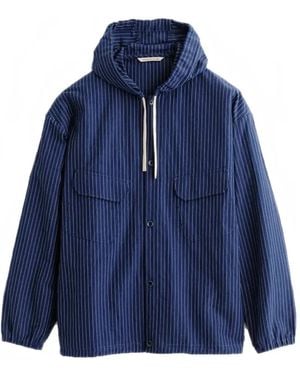 A Kind Of Guise Tsavo Striped Hooded Jacket - Blue