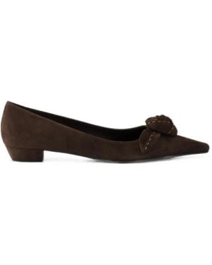 Prada Suede Ballerinas - Brown