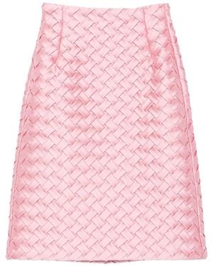 ALÉMAIS Inez Woven Midi Skirt - Pink