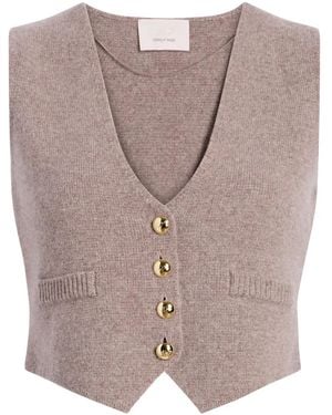 Cinq À Sept Mykah Cashmere Buttoned Gilet - Gray